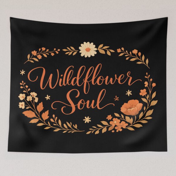 Item preview, Wildflower Soul Floral Typography designed and sold by rp-art.