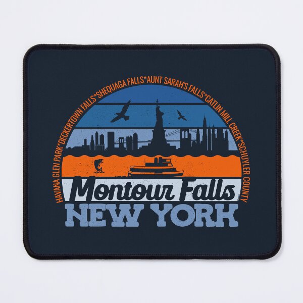 Item preview, Montour Falls New York Sunset Retro Vintage Local Pride Logo designed and sold by CRHPOD20.