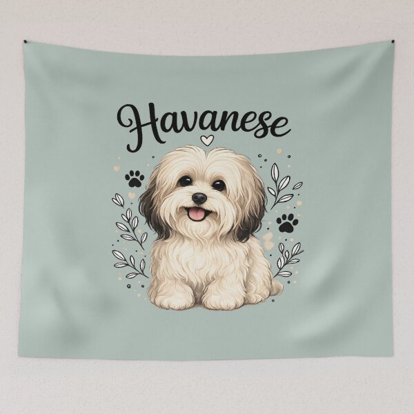 Item preview, Cute Havanese Puppy – Fluffy Dog Lover Design designed and sold by blankTeeShirt.