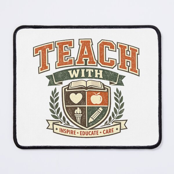 Item preview, Teach With Heart Retro Varsity Teacher Athletic Style designed and sold by teemix.