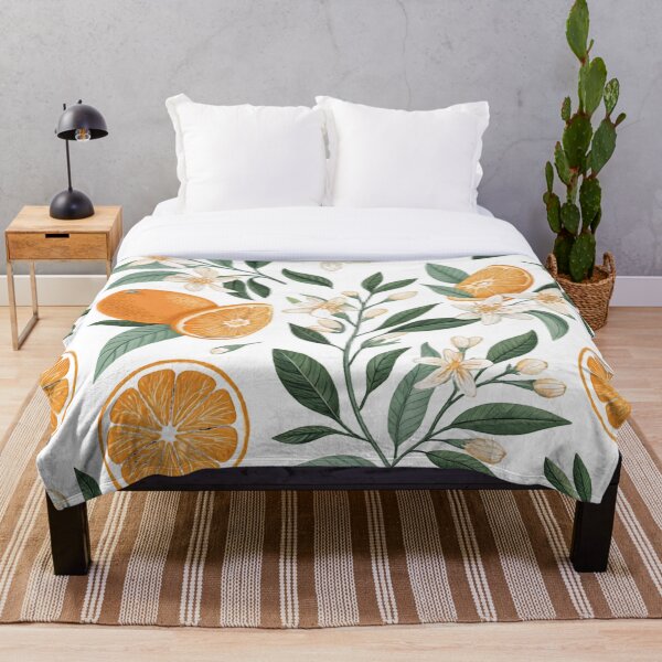Item preview, Elegant Orange Blossom Botanical Pattern designed and sold by Angellacelin.