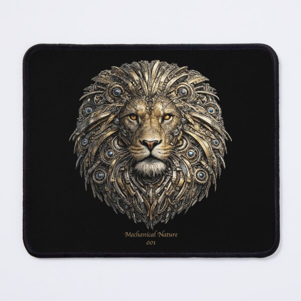 Item preview, Mechanical Nature 001 – Cybernetic Lion | Steampunk Mechanical Lion | Premium Sci-Fi Animal Art designed and sold by getpressedshirt.