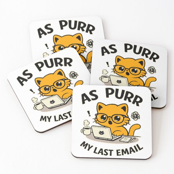 Item preview, As Purr My Last Email Cat Office Humor designed and sold by Traveldrawings.