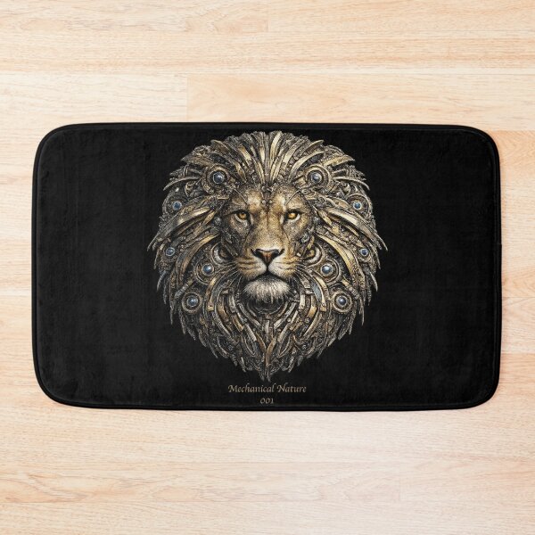 Item preview, Mechanical Nature 001 – Cybernetic Lion | Steampunk Mechanical Lion | Premium Sci-Fi Animal Art designed and sold by getpressedshirt.
