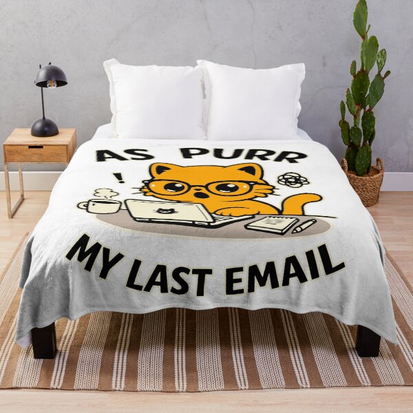 Item preview, As Purr My Last Email Cat Office Humor designed and sold by Traveldrawings.
