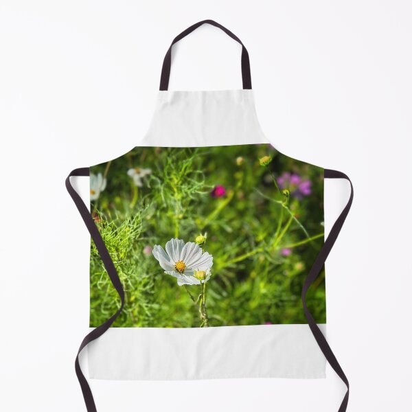 Item preview, White Cosmos Flower in a Colourful Summer Garden designed and sold by leonwoods.