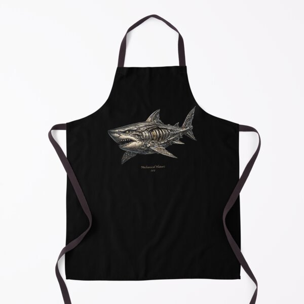 Item preview, Mechanical Nature 002 – Cybernetic Great White Shark | Futuristic Mechanical Shark | Premium Sci-Fi Ocean Art designed and sold by getpressedshirt.
