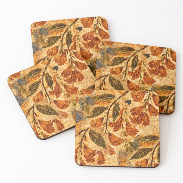 Item preview, Amber Bells – Vintage Botanical Pattern designed and sold by TrueWoven Wild.
