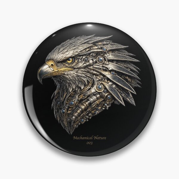 Item preview, Mechanical Nature 003 – Cybernetic Bald Eagle | Futuristic Mechanical Eagle | Premium Sci-Fi Wildlife Art designed and sold by getpressedshirt.