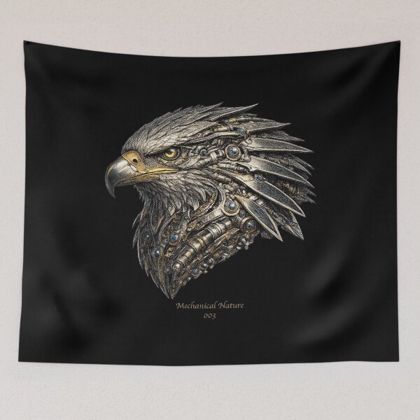 Item preview, Mechanical Nature 003 – Cybernetic Bald Eagle | Futuristic Mechanical Eagle | Premium Sci-Fi Wildlife Art designed and sold by getpressedshirt.