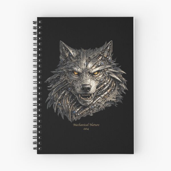Item preview, Mechanical Nature 004 – Cybernetic Wolf | Biomechanical Wolf | Futuristic Mechanical Predator Art designed and sold by getpressedshirt.