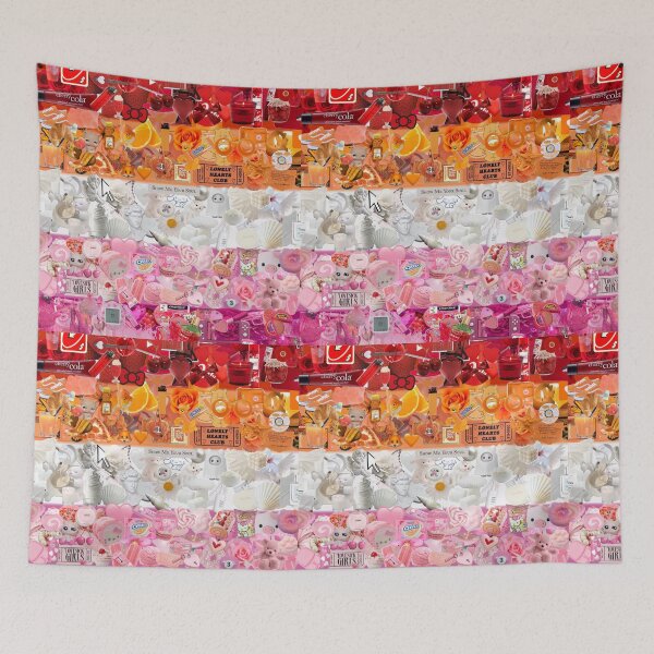 Item preview, Lesbian Pride Flag Digital Collage designed and sold by PopBubbleShop.