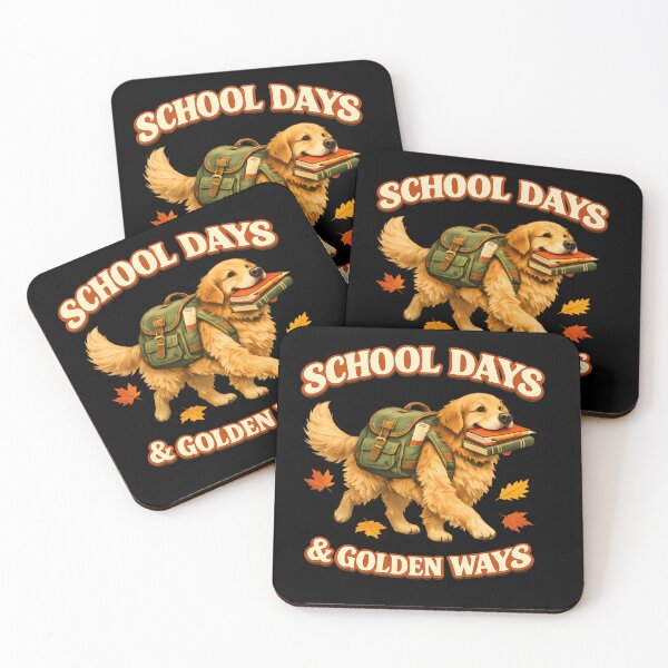 Item preview, School Days and Golden Ways Golden Retriever Back to School Design designed and sold by Sahil Randhawa.