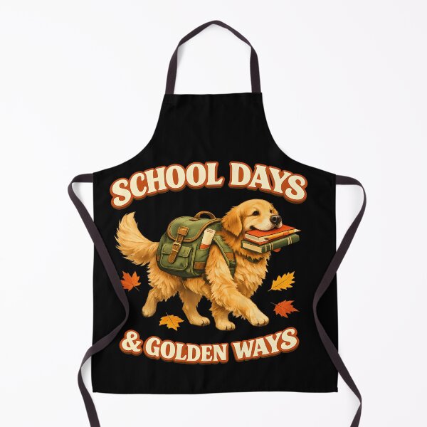 Item preview, School Days and Golden Ways Golden Retriever Back to School Design designed and sold by Sahil Randhawa.