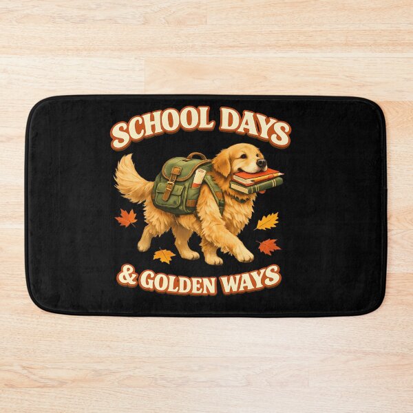Item preview, School Days and Golden Ways Golden Retriever Back to School Design designed and sold by Sahil Randhawa.