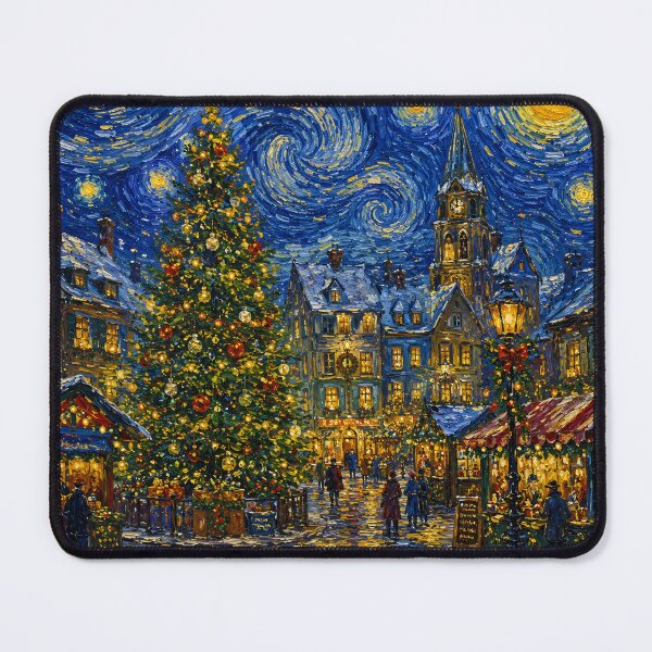 Item preview, European Christmas Market Under a Starry Winter Sky designed and sold by GutyzDesignsES.