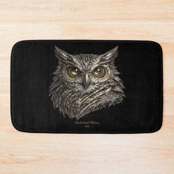 Item preview, Mechanical Nature 005 – Cybernetic Owl | Biomechanical Owl | Futuristic Mechanical Wildlife Art designed and sold by getpressedshirt.