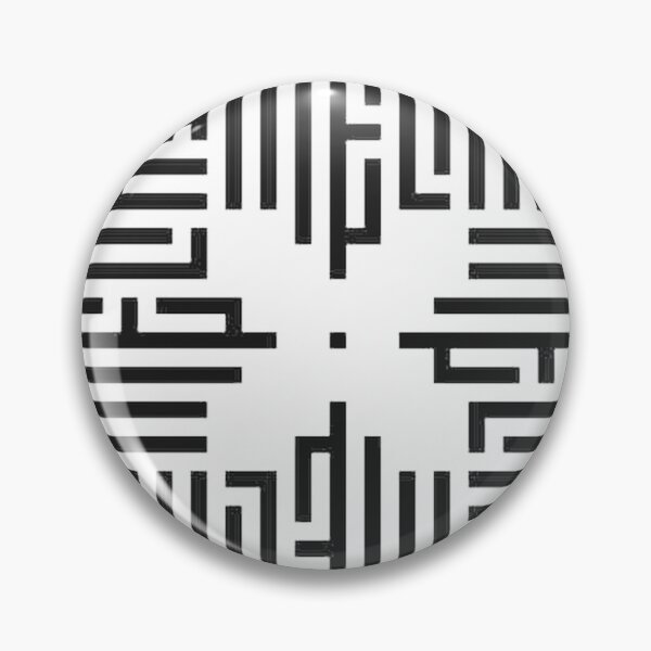 Item preview, Amelia Black Modern Geometric Kufi Calligraphy Fro designed and sold by JeffTheChicken.