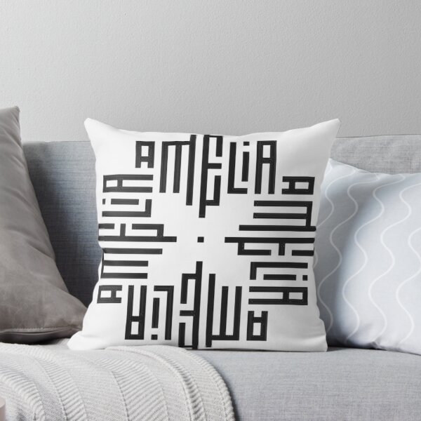 Item preview, Amelia Black Modern Geometric Kufi Calligraphy Fro designed and sold by JeffTheChicken.