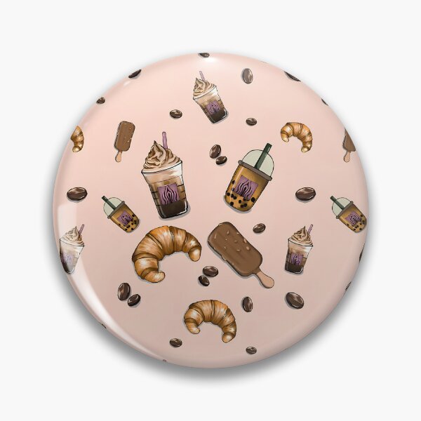Item preview, Cute Coffee Boba and Croissant Seamless Pattern designed and sold by Vanta5hade.