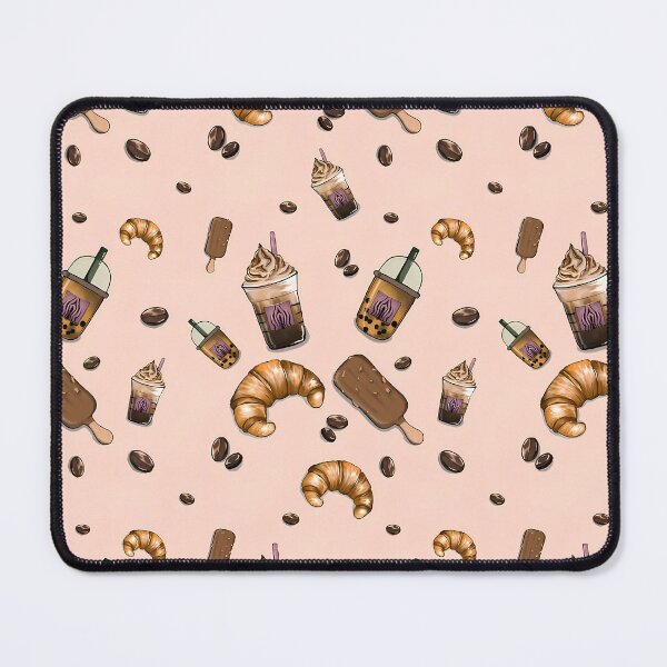 Item preview, Cute Coffee Boba and Croissant Seamless Pattern designed and sold by Vanta5hade.
