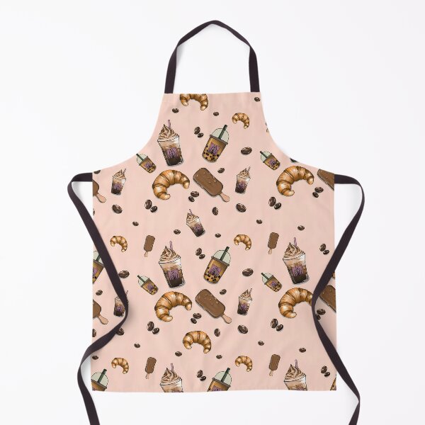 Item preview, Cute Coffee Boba and Croissant Seamless Pattern designed and sold by Vanta5hade.
