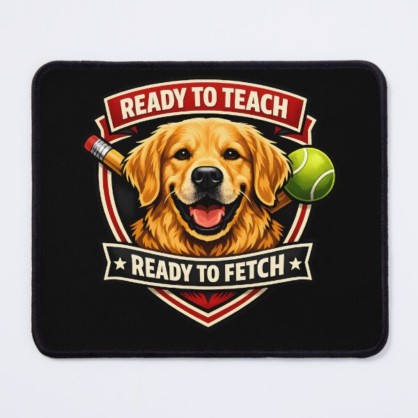 Item preview, Ready to Teach Ready to Fetch Golden Retriever Teacher Design designed and sold by Sahil Randhawa.