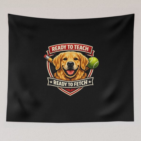 Item preview, Ready to Teach Ready to Fetch Golden Retriever Teacher Design designed and sold by Sahil Randhawa.