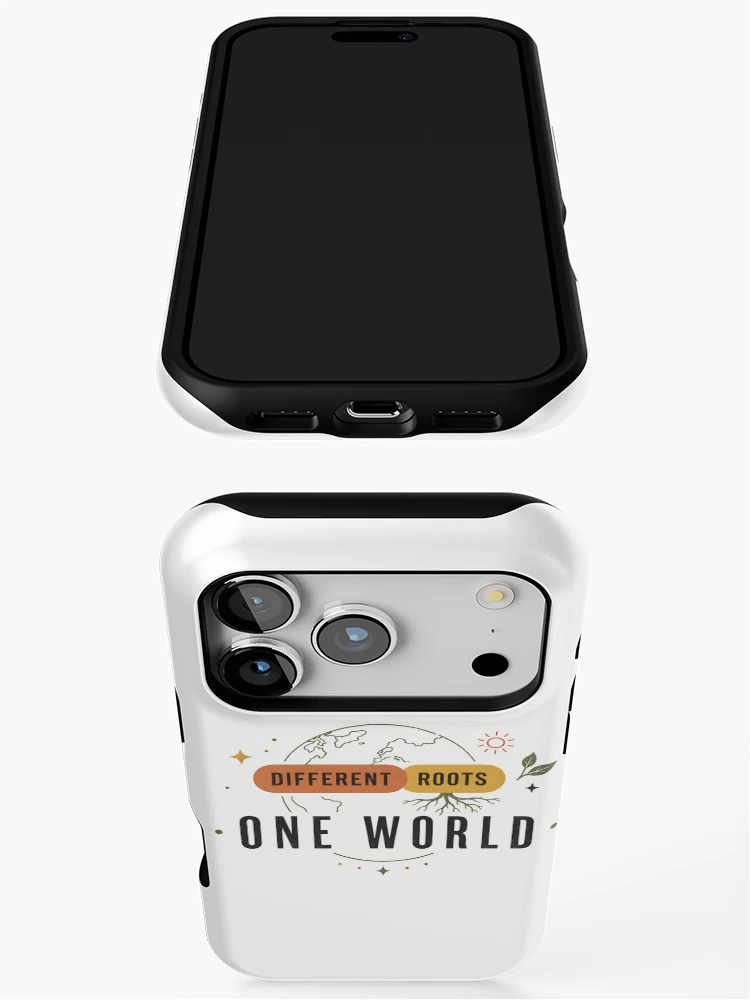 Thumbnail 3 of 4, iPhone Case, Different Roots One World Unity Design designed and sold by SurrealSproutz.