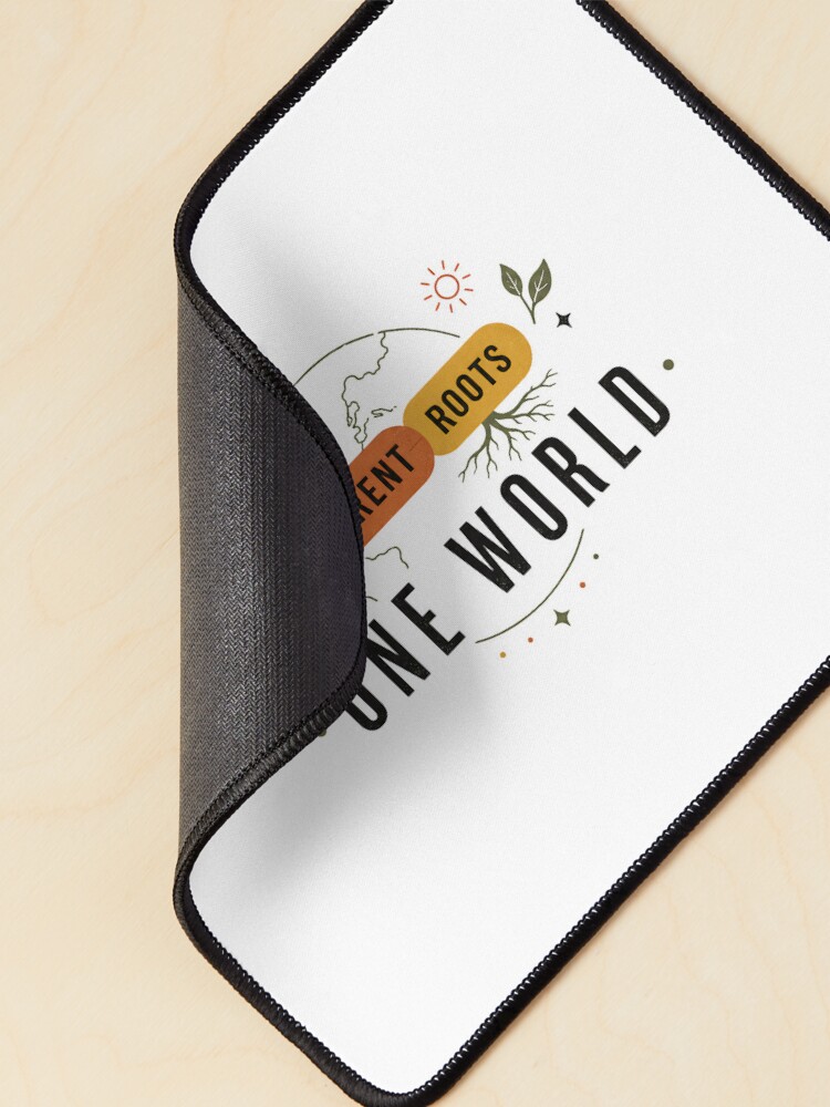 Thumbnail 2 of 5, Mouse Pad, Different Roots One World Unity Design designed and sold by SurrealSproutz.