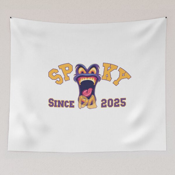 Item preview, Spooky Vintage Varsity Mascot Screaming Purple Monster Halloween Athletic College Streetwear Graphic designed and sold by DesignArtist.ia.