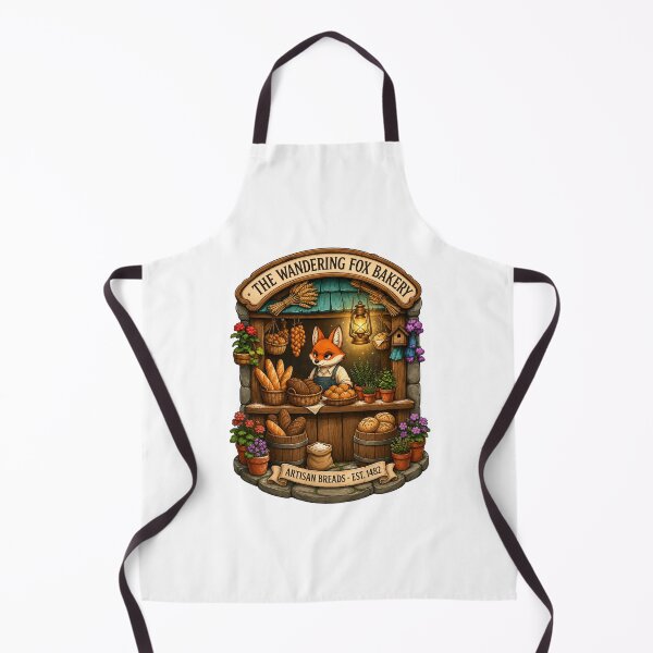 Item preview, The Wandering Fox Bakery | Artisan Bread Stand | Cottagecore Fox Baker | Rustic Woodland Bakery | Fantasy Bread Shop designed and sold by MrDev.