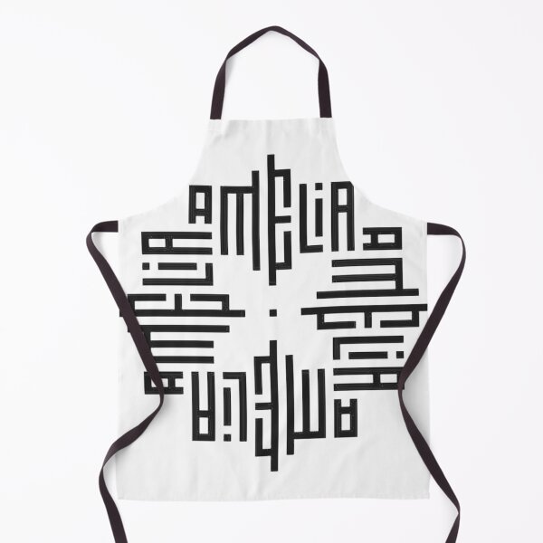 Item preview, Amelia Black Modern Geometric Kufi Calligraphy Fro designed and sold by Douglas Alex.