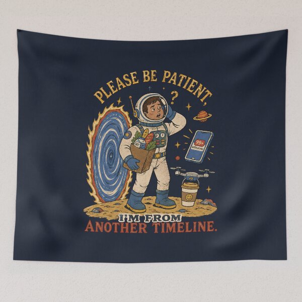 Item preview, Please Be Patient I’m From Another Timeline Astronaut designed and sold by VIVID COLORS CLUB.