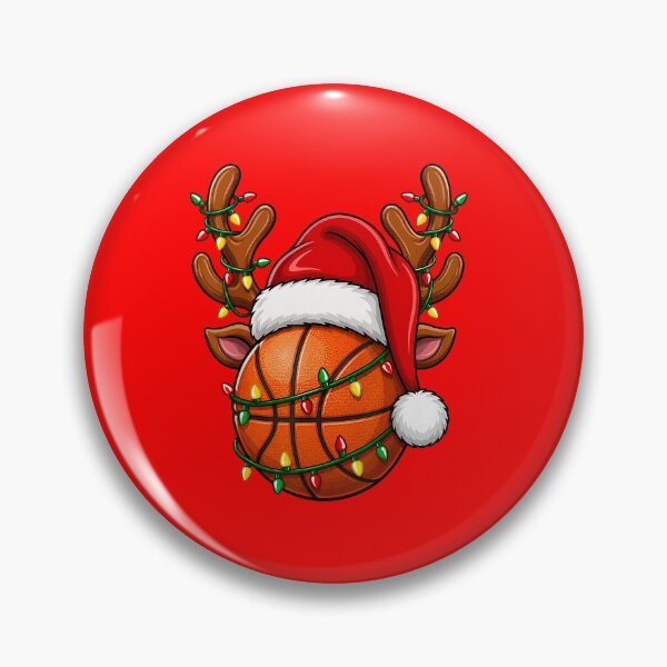 Item preview, Festive Lights Santa Hat Reindeer Basketball Christmas designed and sold by DR-STORE.