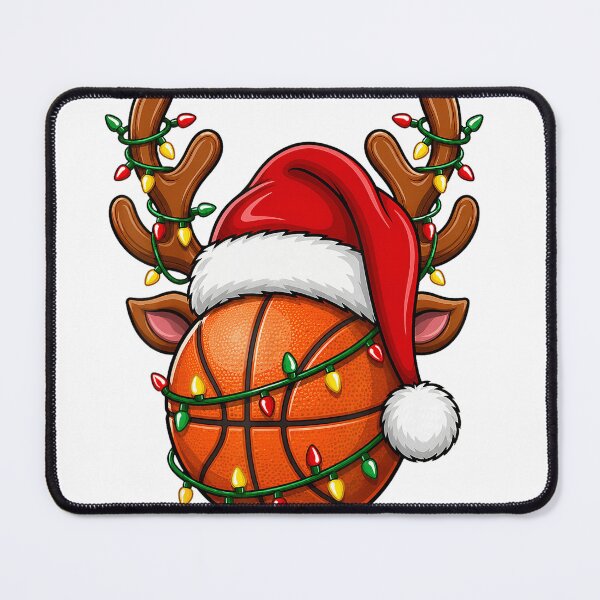 Item preview, Festive Lights Santa Hat Reindeer Basketball Christmas designed and sold by DR-STORE.