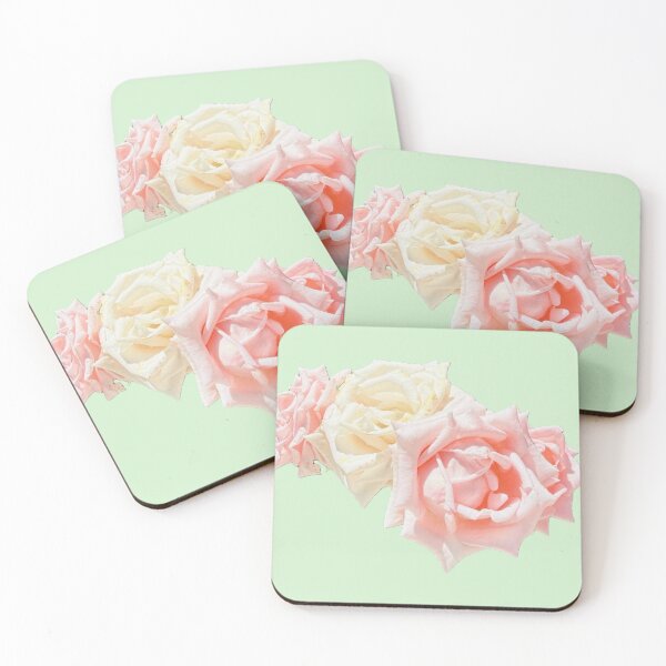 Item preview, Isolated Pink and Cream Roses Flower Graphic designed and sold by BalkanBloom.
