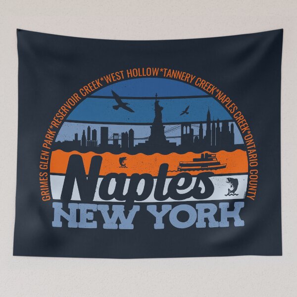 Item preview, Naples New York Sunset Retro Vintage Local Pride Logo designed and sold by CRHPOD20.
