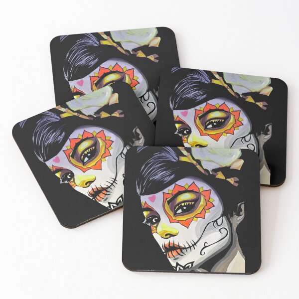Item preview, Day of the Dead Sugar Skull Portrait designed and sold by Portrait Haven.
