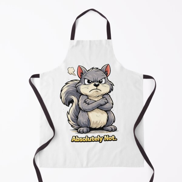 Item preview, Absolutely Not Grumpy Squirrel Funny Attitude Cartoon Design. designed and sold by The-T-In-Retro.