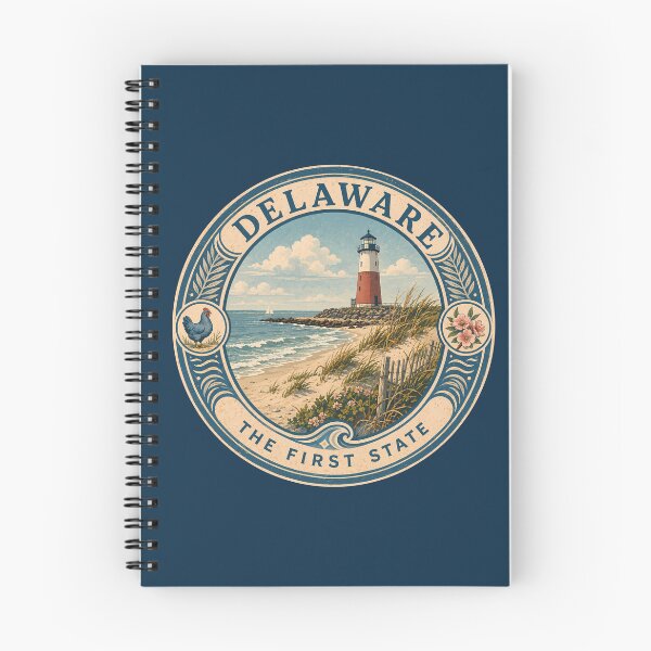 Item preview, Delaware Landscape Illustration Travel Art Badge designed and sold by KrisSidDesigns.