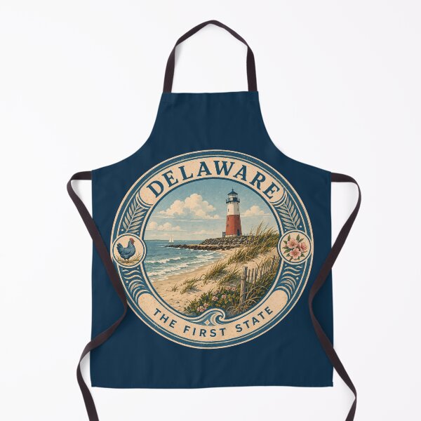 Item preview, Delaware Landscape Illustration Travel Art Badge designed and sold by KrisSidDesigns.