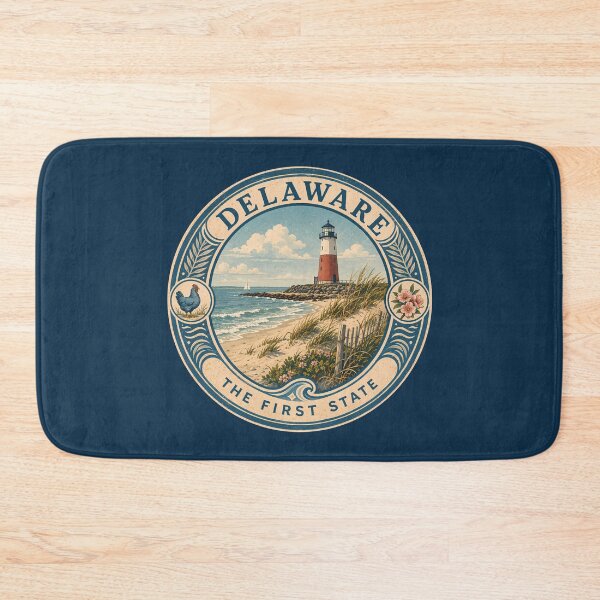 Item preview, Delaware Landscape Illustration Travel Art Badge designed and sold by KrisSidDesigns.