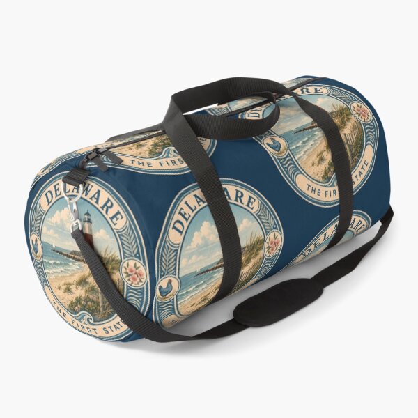 Item preview, Delaware Landscape Illustration Travel Art Badge designed and sold by KrisSidDesigns.