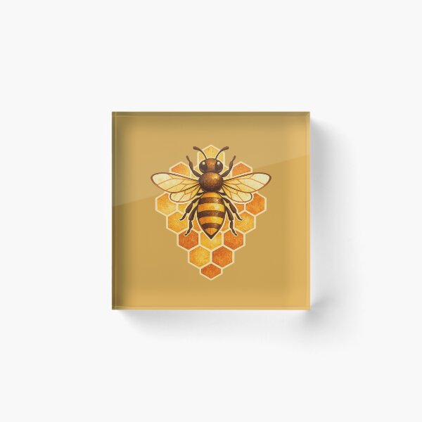 Item preview, Mid-Century Scandinavian Honeybee Illustration – Retro Geometric Design designed and sold by MagicMakerPh.