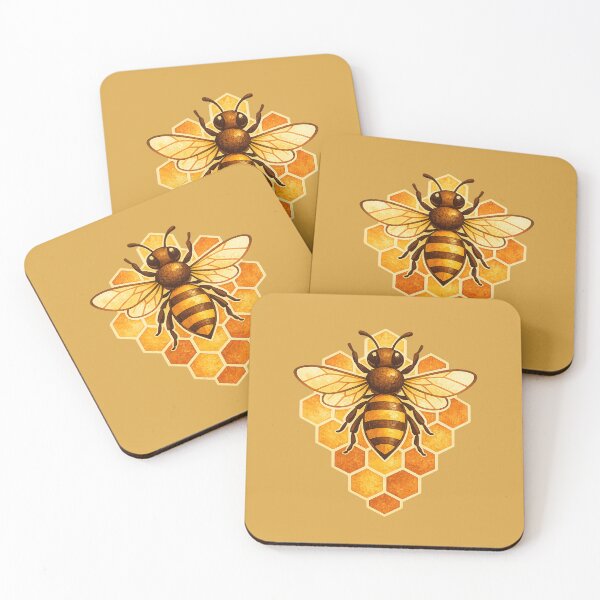 Item preview, Mid-Century Scandinavian Honeybee Illustration – Retro Geometric Design designed and sold by MagicMakerPh.