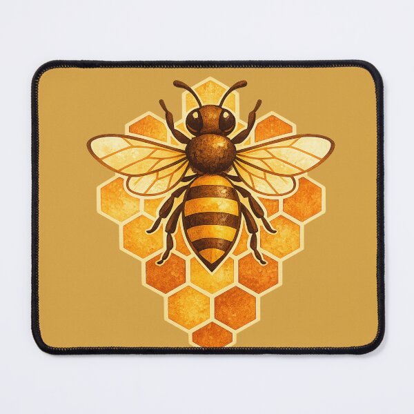 Item preview, Mid-Century Scandinavian Honeybee Illustration – Retro Geometric Design designed and sold by MagicMakerPh.