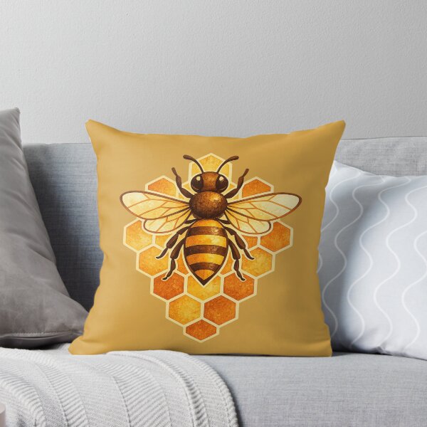 Item preview, Mid-Century Scandinavian Honeybee Illustration – Retro Geometric Design designed and sold by MagicMakerPh.