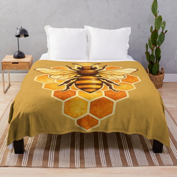 Item preview, Mid-Century Scandinavian Honeybee Illustration – Retro Geometric Design designed and sold by MagicMakerPh.