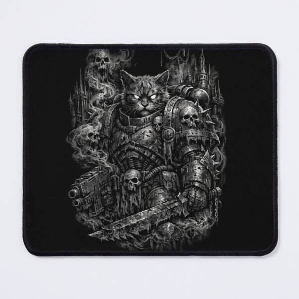 Item preview, Cosmic Battle Cat | Dark Gothic Sci-Fi Warrior | Skull Armor T-Shirt designed and sold by Cotton-Vibe.